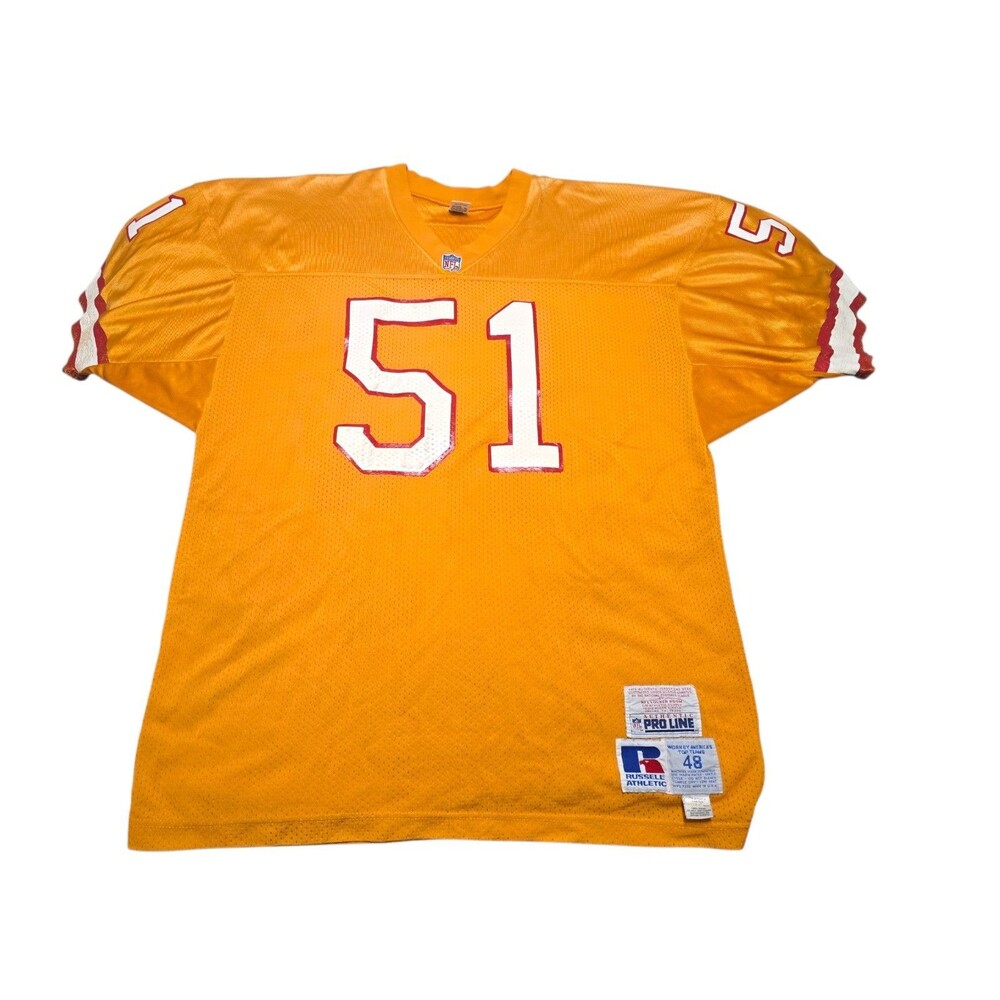 VTG TAMPA BAY BUCCANEERS JERSEY NFL THROWBACK CREAMSICLE Broderick Thomas #51